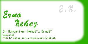 erno nehez business card